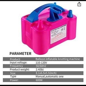 Electric air ballon pump